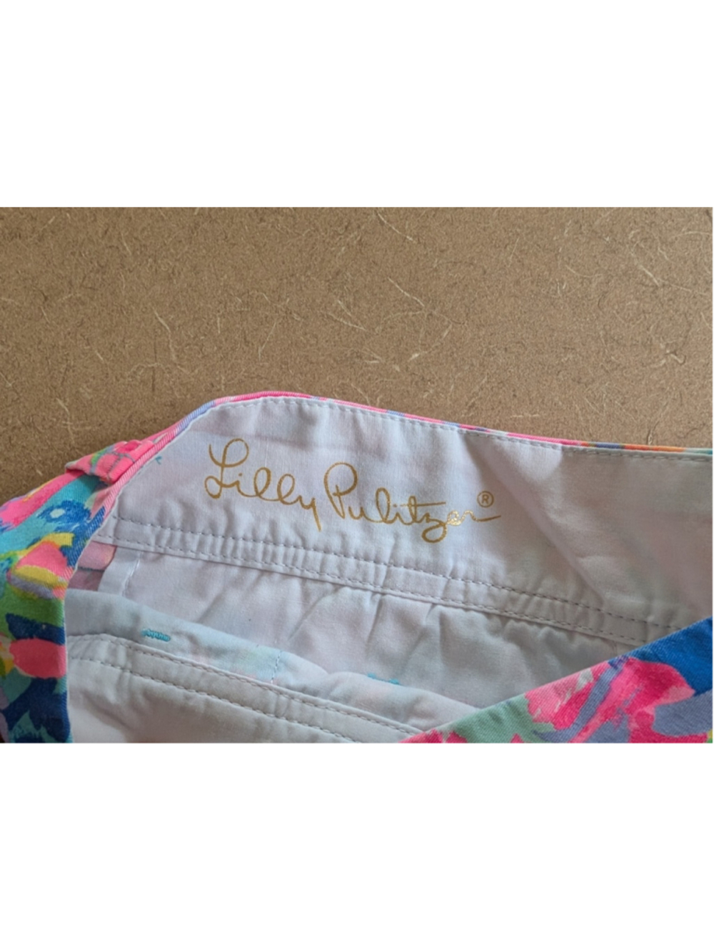 Lilly Pulitzer Pink & Blue Tropical Bermuda Shorts - Picture 4 of 10